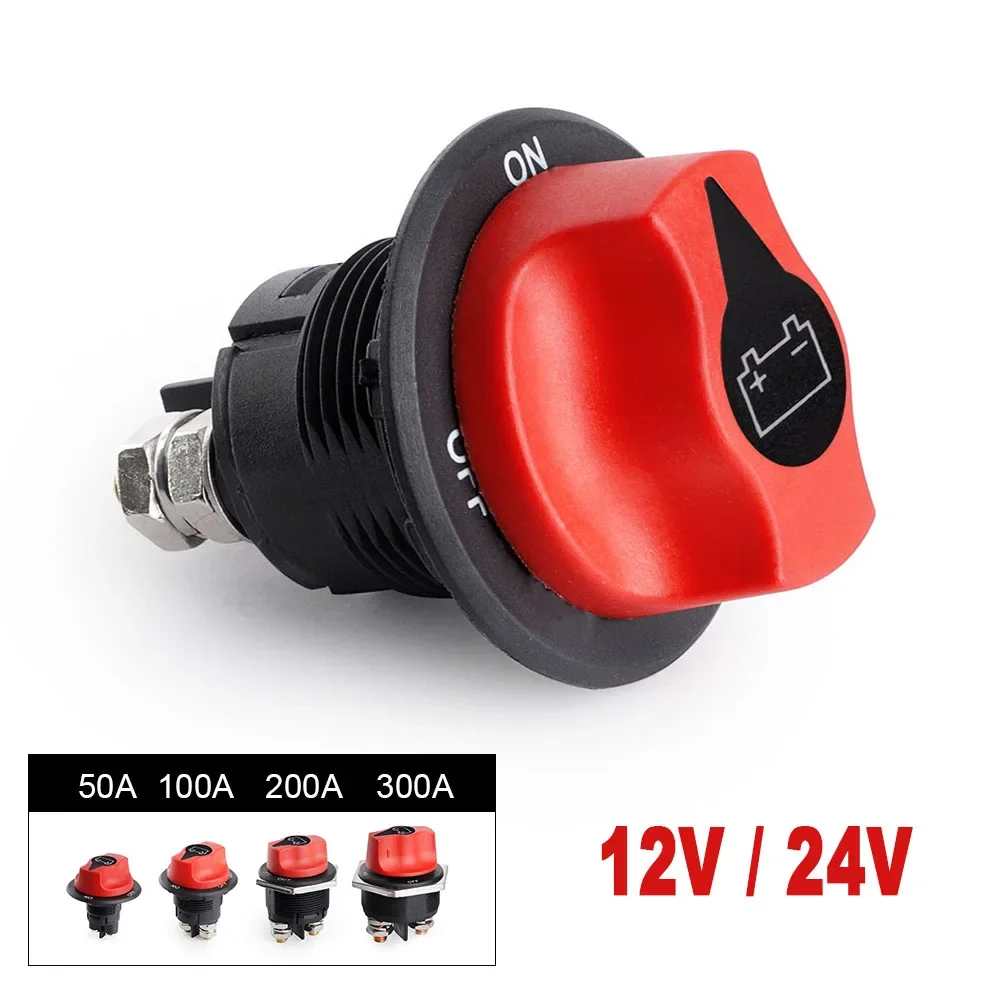 Battery Disconnect Master Power Cut Off Switch Isolator Kill Switch DC 32V 50A/100A/200A/300A For Motorcycle Truck RV Boat Car