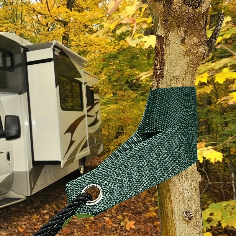 10Pcs Heavy-Duty Tree Straps with Eyelets for Camping, Tents & Awnings - Nylon, Strong Strap Supports for RV Campers