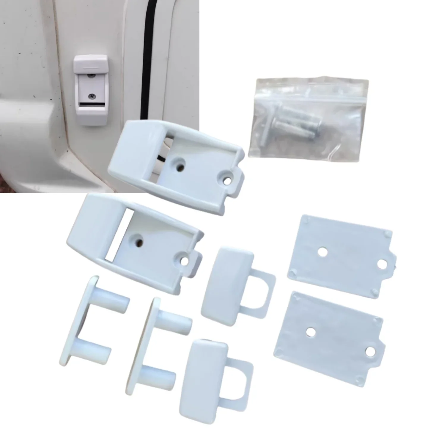 2 Set Caravan Awning Leg Bracket Kits for Fiamma F45s, F80s, F65 Awnings - 98655-176 Polycarbonate RV Accessories