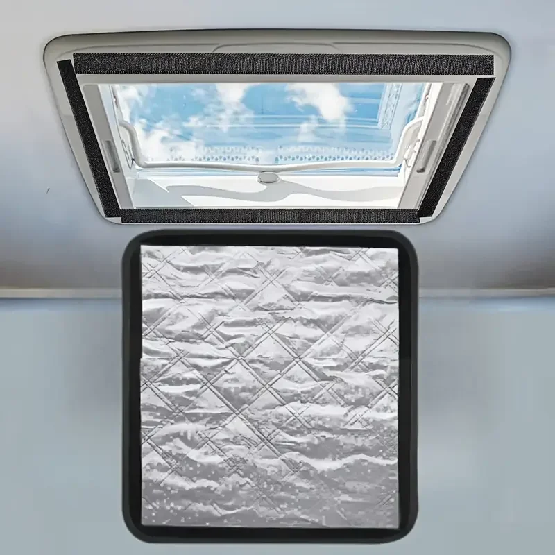 Foldable RV Sunshade Skylight Shading Pad, Waterproof Awning Cover for Camping, Tailgate, Car Trailer and RV Accessories
