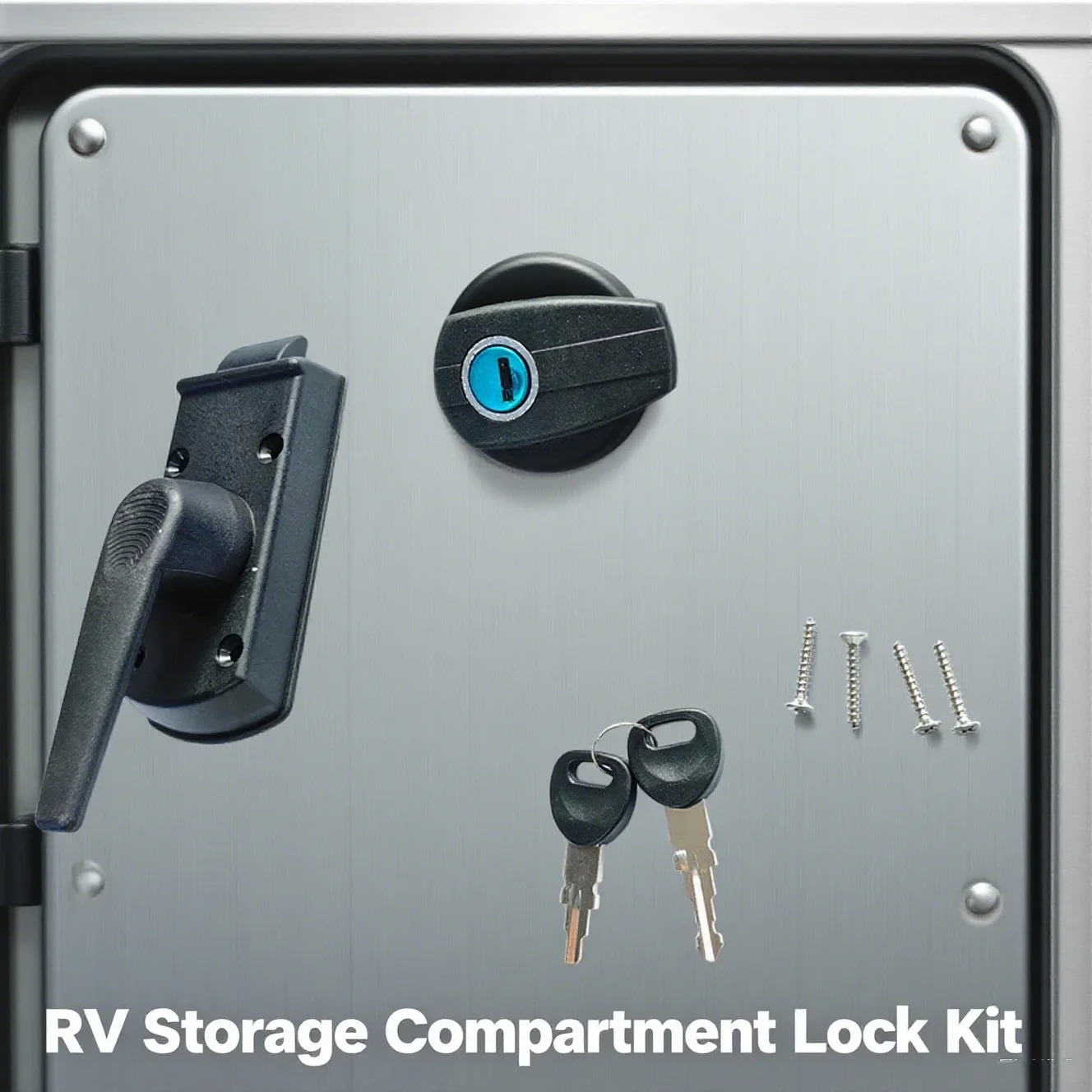 Complete Caravan Door Lock Set - For Vecam Zadi Models - Right Hand - C/W Barrel - RV Parts