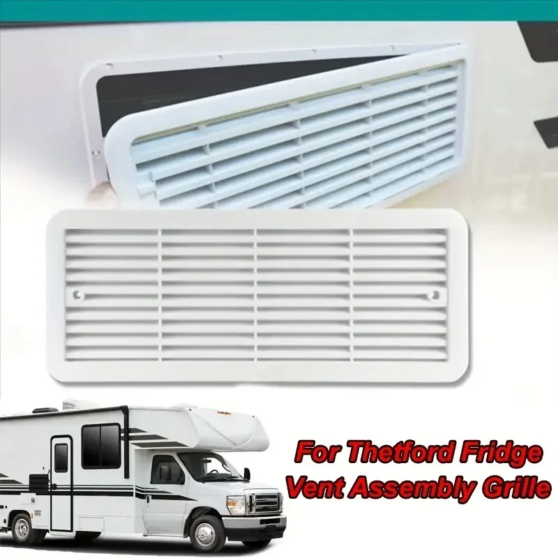 Caravan Motorhome Thetford Fridge Vent Assembly Grille White 483mm x 186mm 62445480 RV Parts Car Accessories
