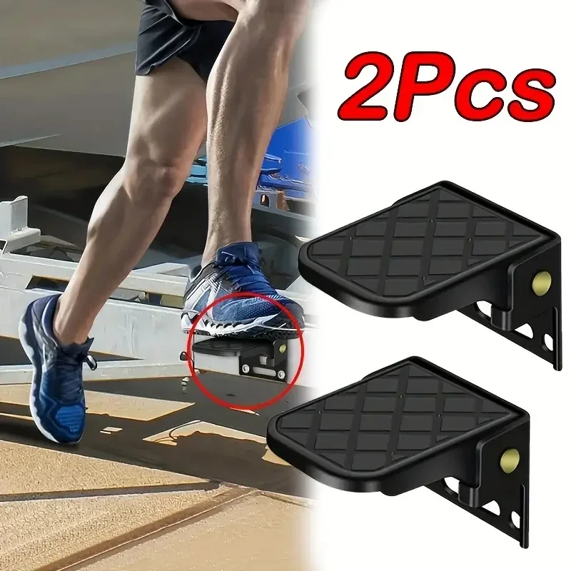 2Pcs Folding Truck Bed Step Anti-Slip for Boat Trailer Bumper Pickup Truck Tailgate Ladder Camper RV Exterior Accessorie.