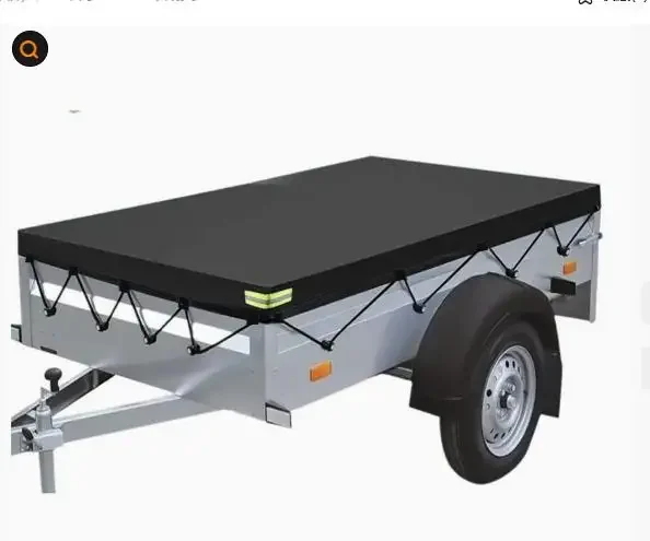 Tricycle Trailer Tarpaulin Cover - Adult Size - Black Oxford Cloth - Waterproof - Utility Truck Bed Accessories