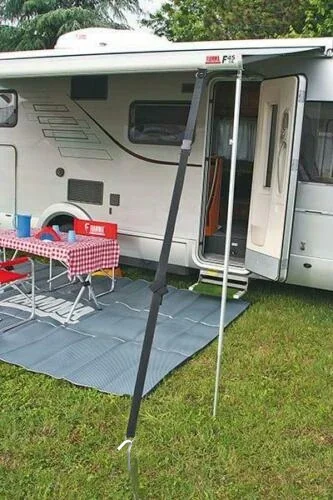 Fiamma Caravan Motorhome Awning Tie Down Kits, Adjustable Bands & Hooks, Type S Black for F35, F45, F65