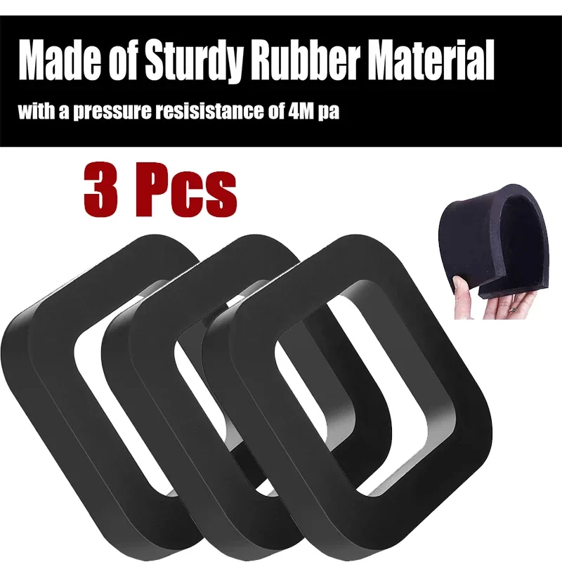 3Pcs 3 Inch Hitch Carrier Cushion for Trailer, Car, Truck Hitch Receiver Muffler Pad for Eliminating Noise