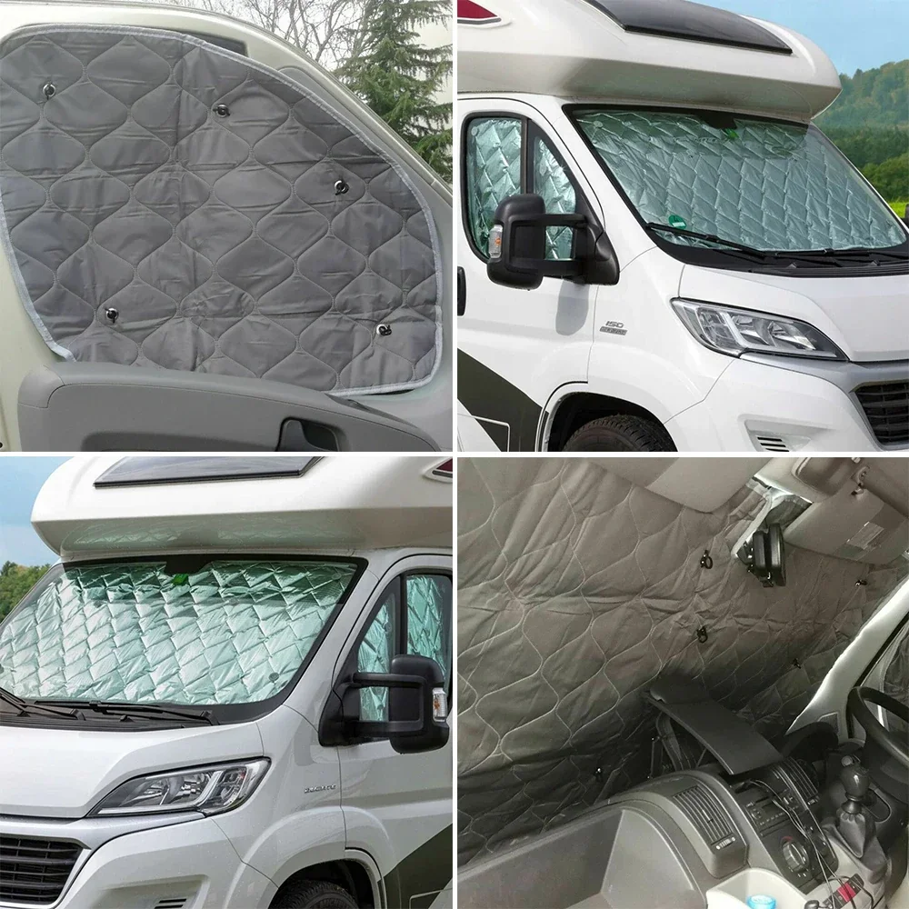 Auto For Ducato (2006-2022) Citroen Relay Internal Sun Shade Blind Reflective Heat Anti-UV Windshield Cover