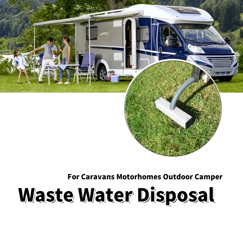 RV Greywater Wastewater Disposal System - Includes Sewerage Pipe for Caravans, Motorhomes & Campers