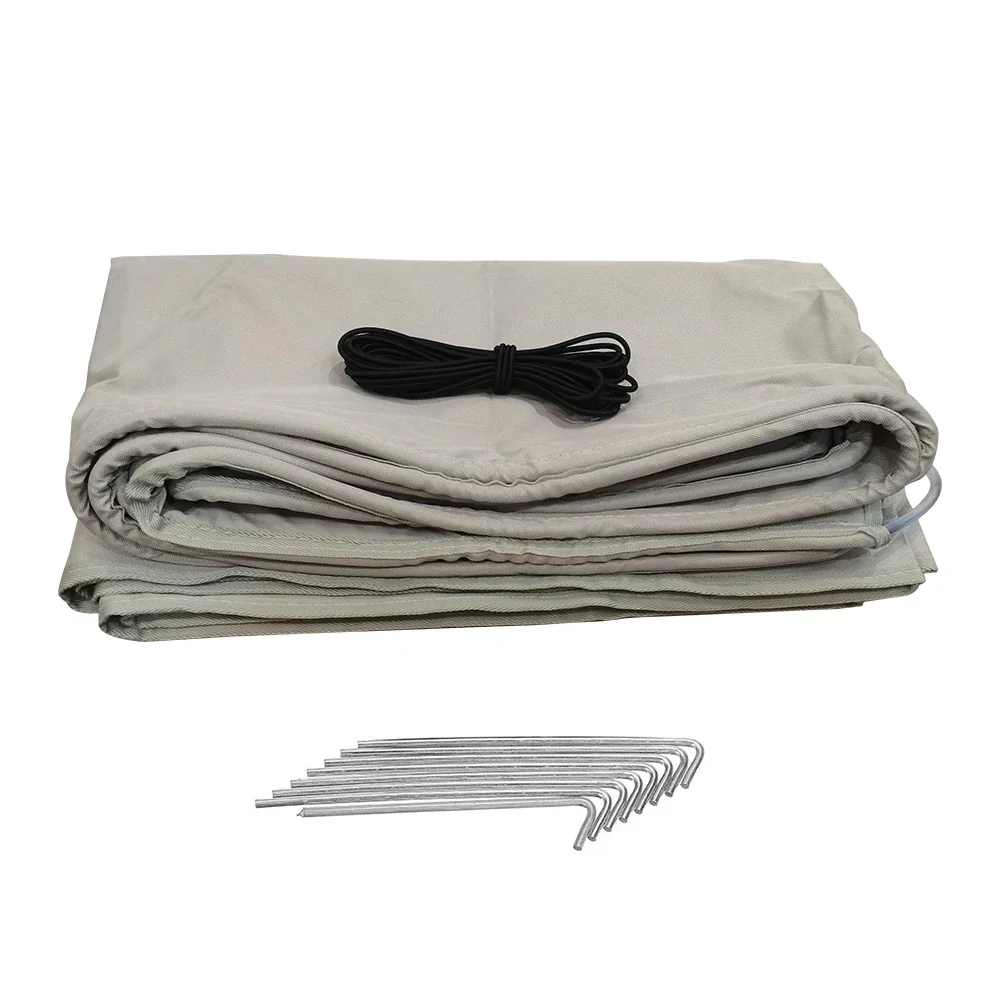 7m Long x 50cm Deep RV Awning Draught Skirt with Wheel Arch Covers & Suction Cup Accessories for Caravans, Motorhomes & Campervans