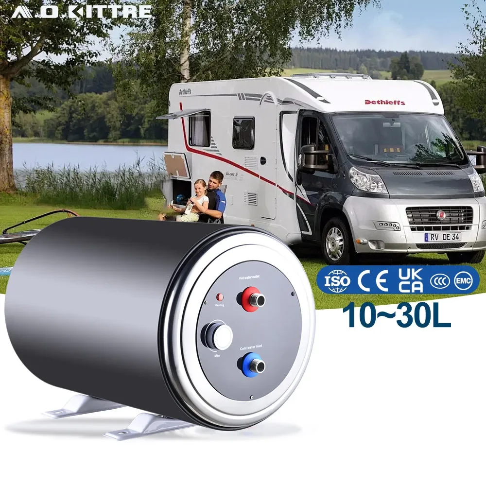CE Certified 200W Stainless Steel Electric RV/Caravan/Boat 10L/15L Water Heater 12V/24V DC Hot Water Tank