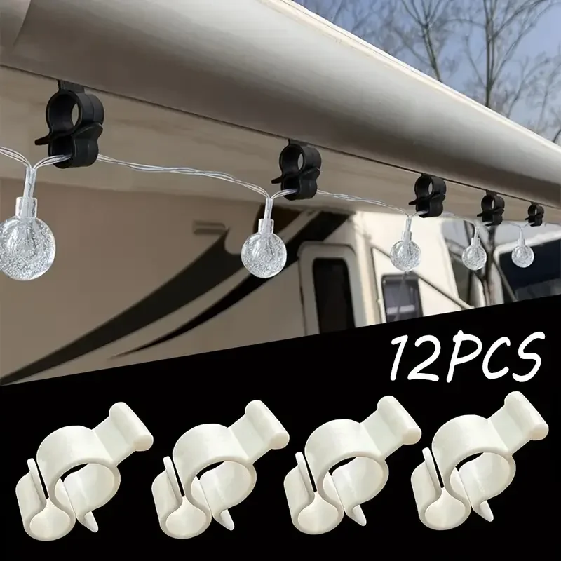 10Pcs Camping Awnings Hook Clips Multi-Use for Caravans, Campers, String Lights, Ropes & Tents - Heavy Duty Tent Hook Clips Let me know if you need help with any other product titles!
