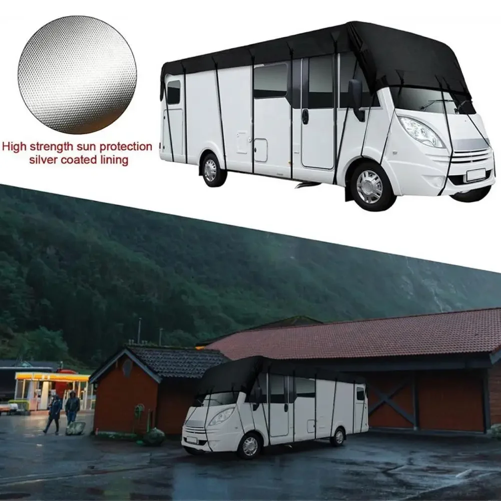 210D 1000PA Black Oxford Cloth Portable Folding RV Roof Cover Waterproof Dustproof Sun Shade Let me know if you need help with any other product titles!