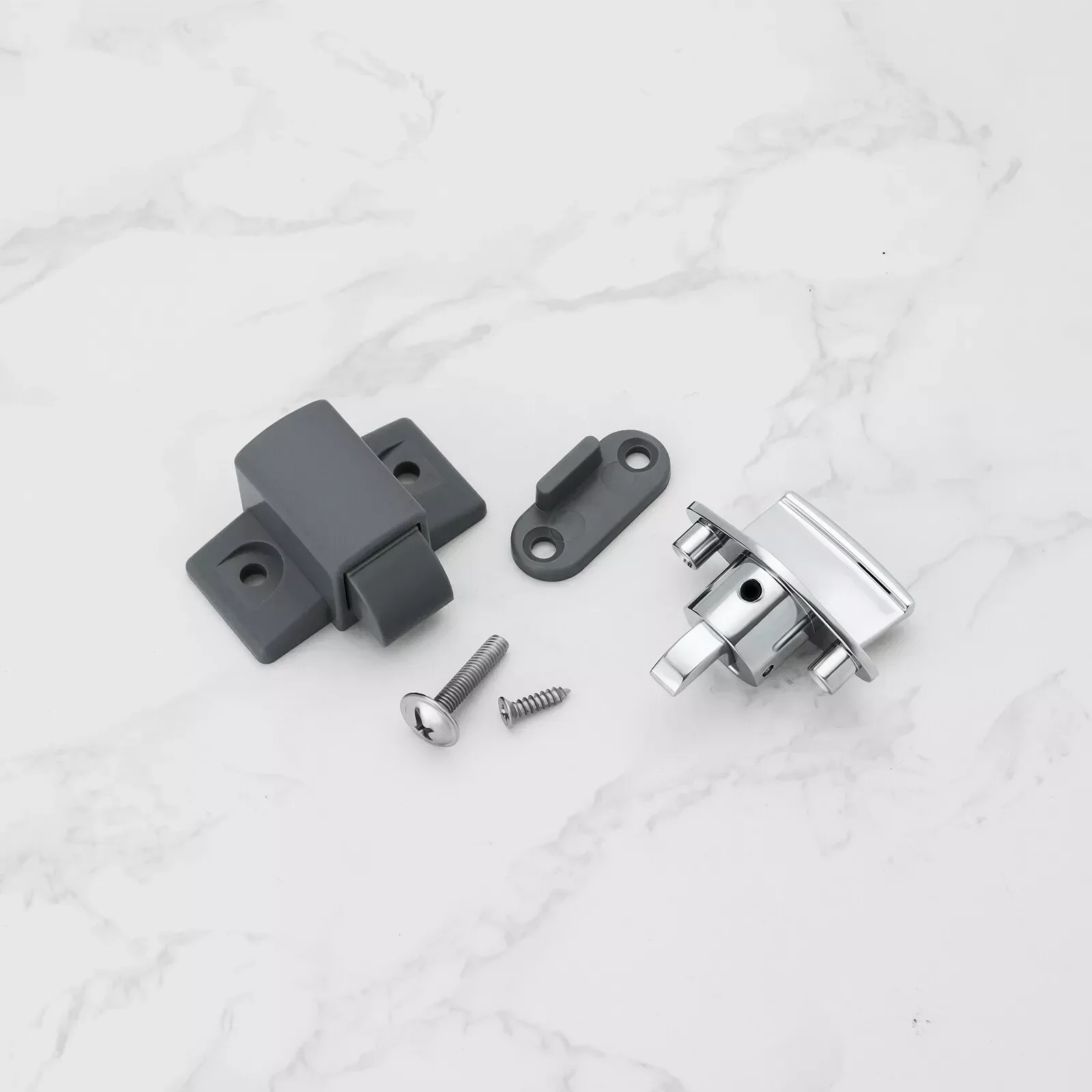 1/2 Set Chrome Drawer or Locker Door Release Catch for Elddis Compass Caravan & Motorhome, RV Replacement Parts