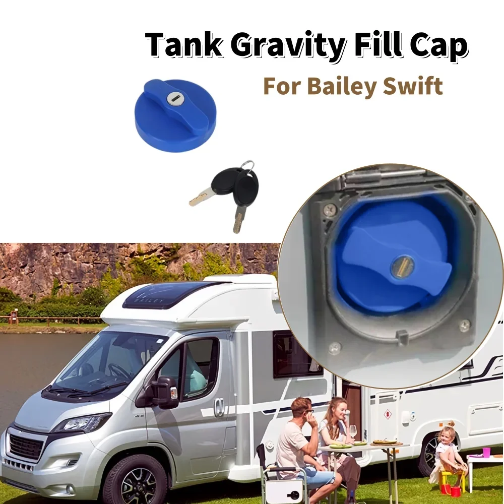 Caravan Tank Gravity Fill Cap Water Inlet Filler Cap Locking Zadi Lock With 2 Keys Accessories For Bailey Swift Motorhome RV