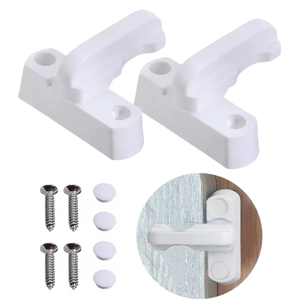 2pcs RV Table Clamp ABS Durable Wall Mount Rotating Lock for Trailer Motorhome Table Board Hook Holder Accessories