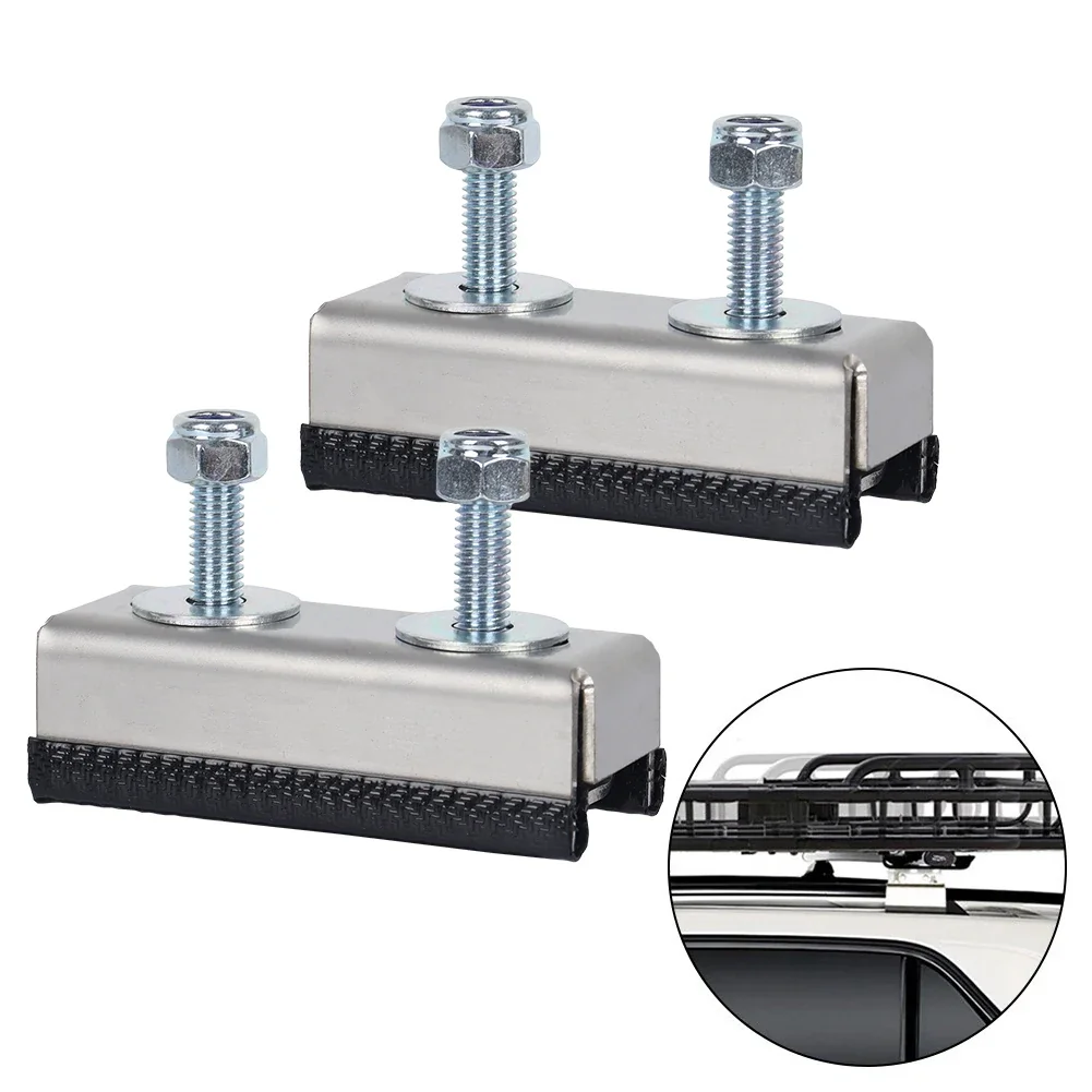 2 Sets Roof Rail Mounting Brackets for Fiat Ducato, Peugeot Boxer, Citroen Relay Caravans and Motorhomes - Compatible with Solar Panels or Roof Racks