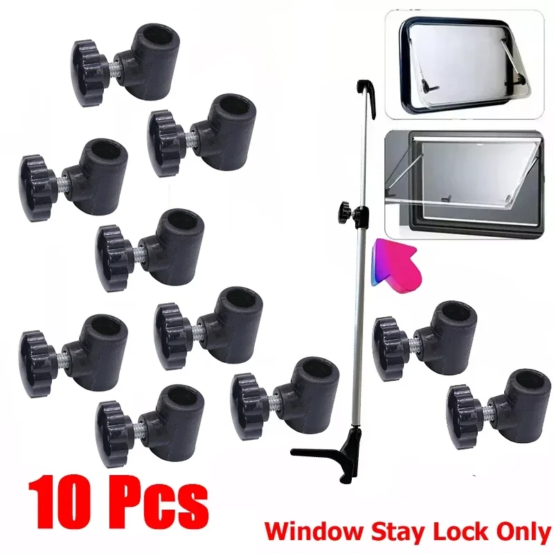 5 Pair RV Retractable Window Lift Rod Window Stay Lock for Caravan Camper Motorhome Accessories