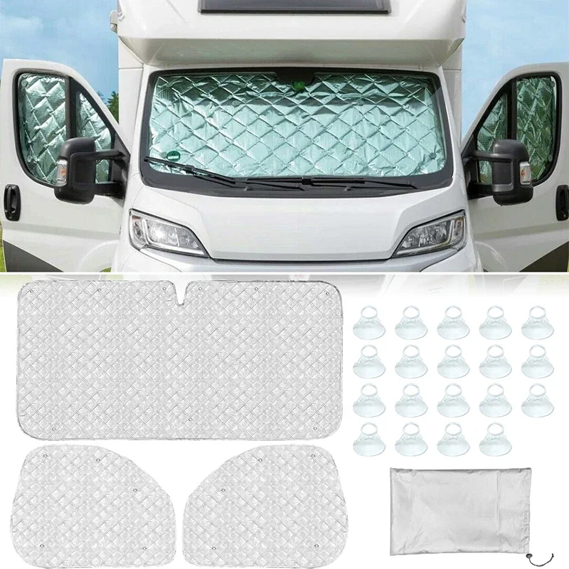 7-Layer Aluminum Thermal Insulation RV Window Blinds Waterproof UV Protection for Fiat Ducato (2006-2022)