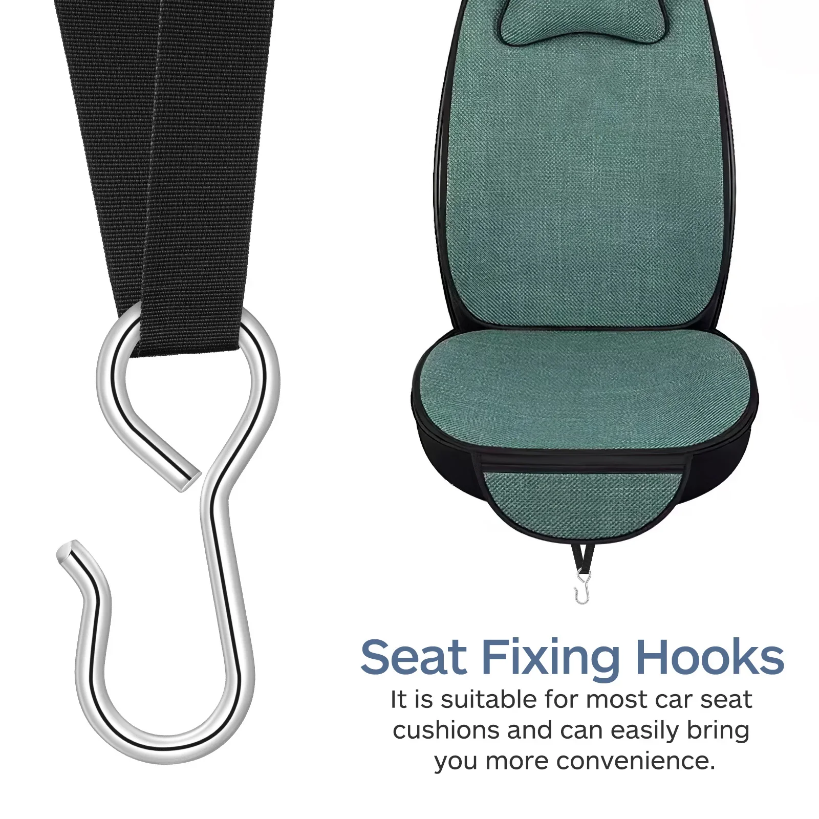60Pcs Heavy-Duty Car Seat Cover Hooks - Iron Fixing Hangers for Seat Cushions and Organizers