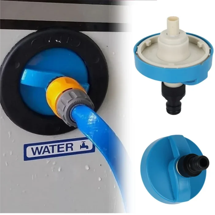 Rhineland Water Filling Cap With Quick Hose Connection Set for RV Caravan & Motorhome