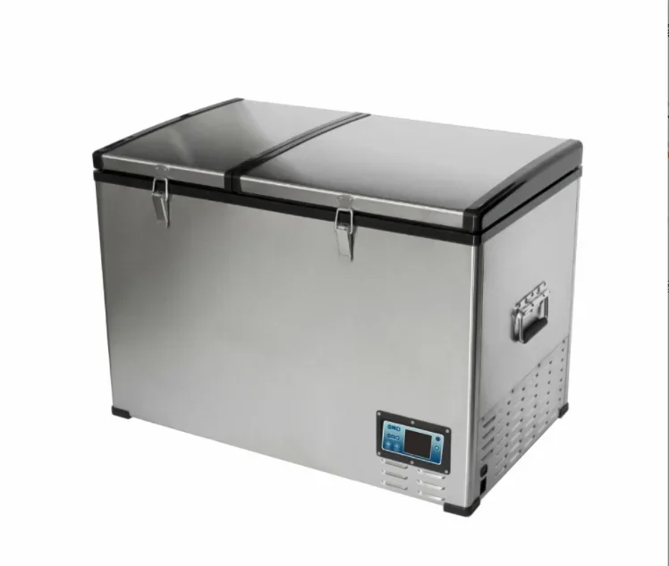 BCD Stainless Steel Caravan Compressor Fridge 80L Freezer 12V Truck Refrigerator for Milk Cooling