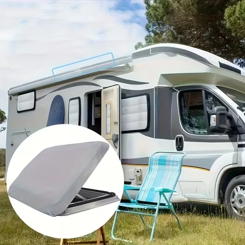 1pc RV Sunroof Sunshade Cover Elastic Design Universal Camping Vehicle Sunroof Shade for Trailer