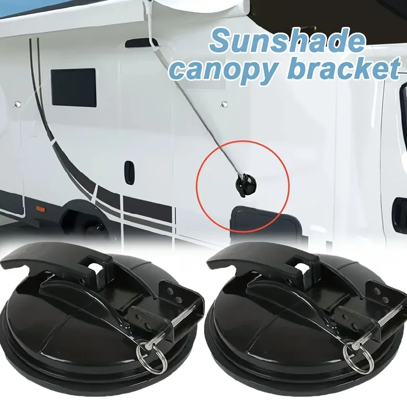 2PCS Heavy-Duty Tent Suction Cup Anchors - Black/White for Car Awnings, Tarps, Canopies & RVs