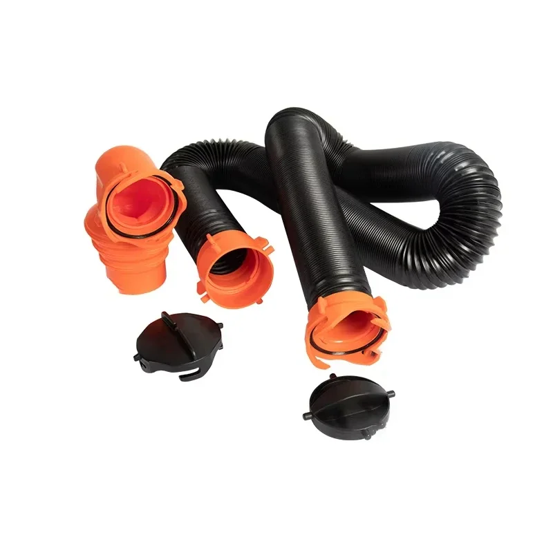 Water Pipe Kit Leak-Proof Camp Drainage Pipe 90 Sewer Hose Accessory Sewage Valve Sewer Hose for RV Drainage Cleaner