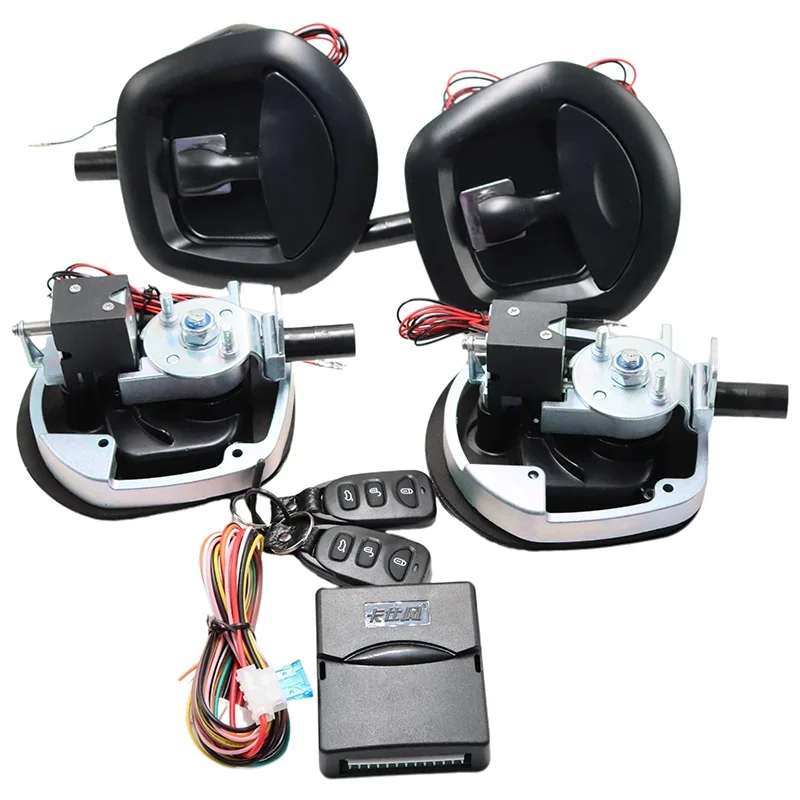 1X Car Handle Electric Remote Control 4X T 12 Whale Tail Lock Kit For RV Lock