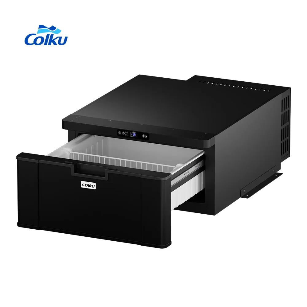 Rapid Cooling 40L Mini Fridge Drawer 12V Freezer Refrigerator with Built-in Compressor for Caravan