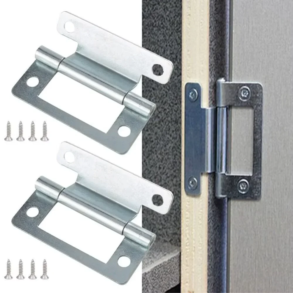 2pcs Folding Room Door Hinges for Cupboards, Campers, Vans, Motorhomes & Caravans - Spring Loaded Door Hinges for RV Accessories