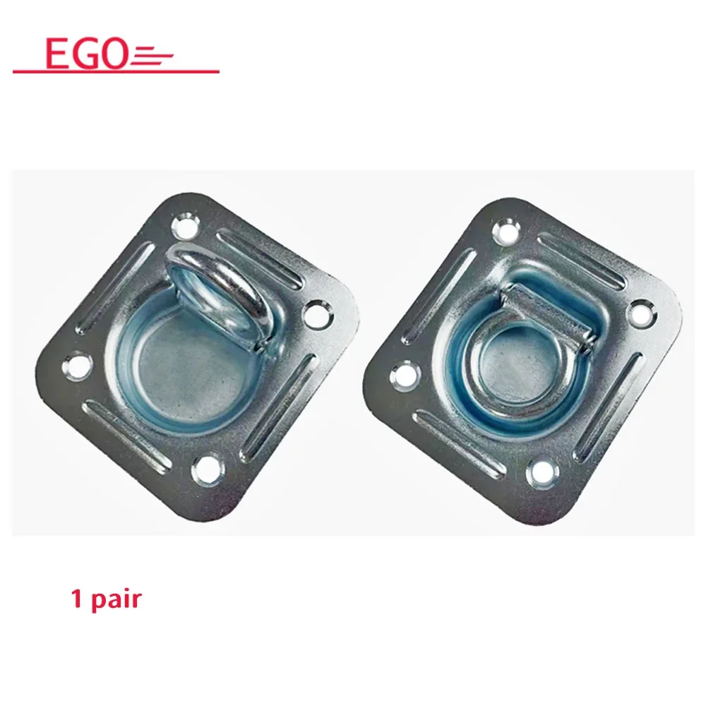 EgoTrailer 2pcs Lashing Ring 5000lb Recessed Tie Down Deck Ring Rope Ring D Ring Tie Down Point Anchor Trailer Parts Accessories