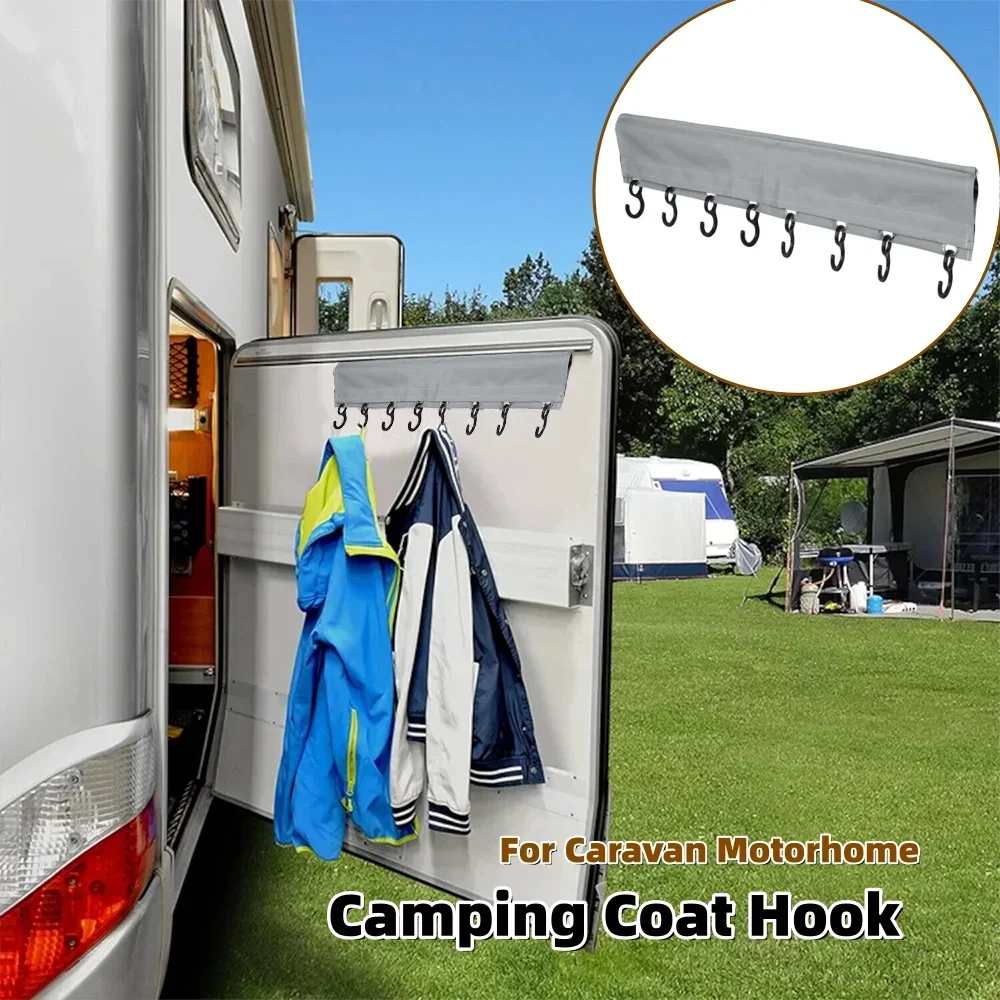 RV Storage Rack Hook Rail with Keder Piping for Camping Coats, Caravans, Motorhomes - Keder Piping Rail Strip Tent Roof Poles