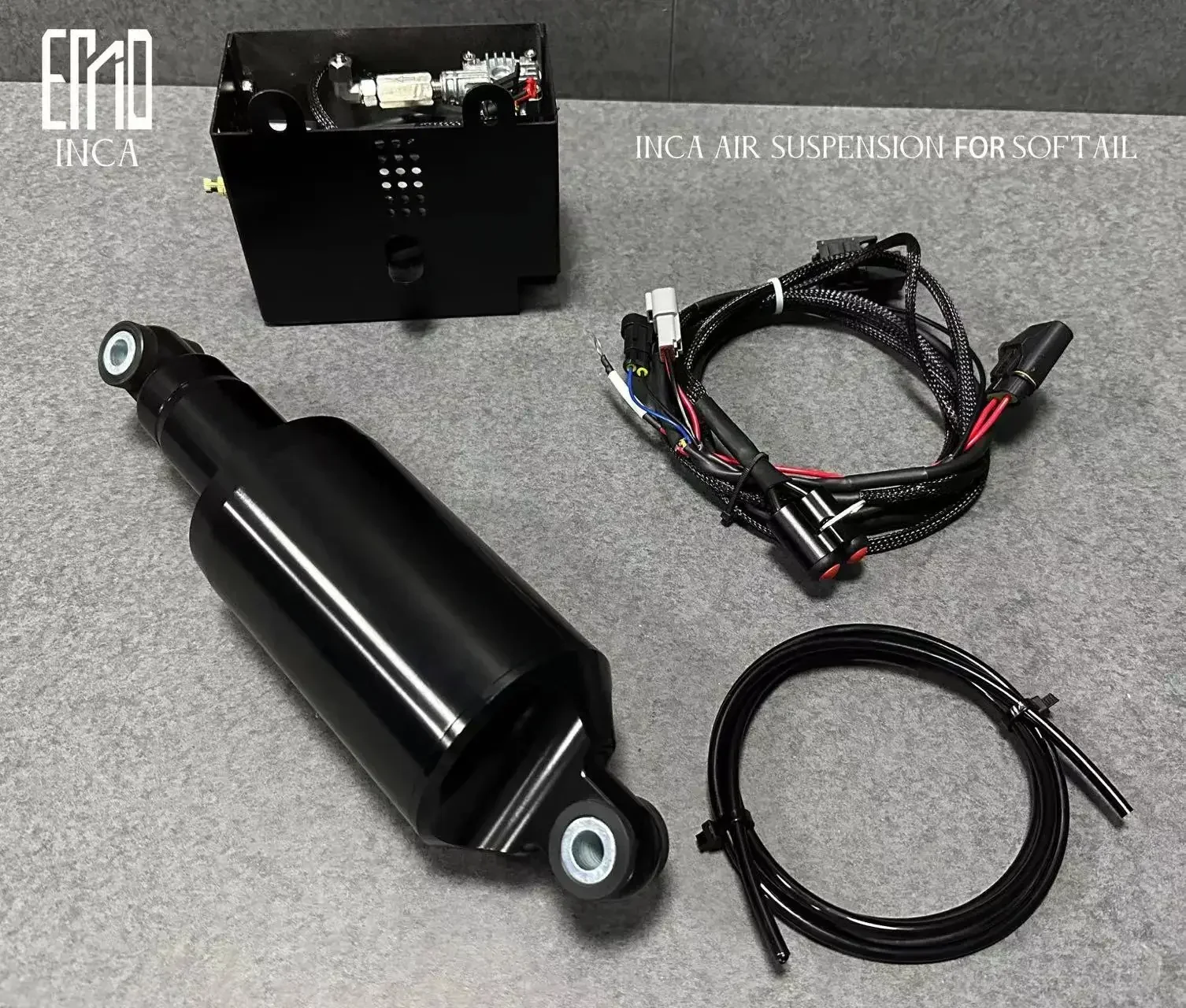 INCA CUSTOM Single Air Suspension Package - Softail Series Compatibility