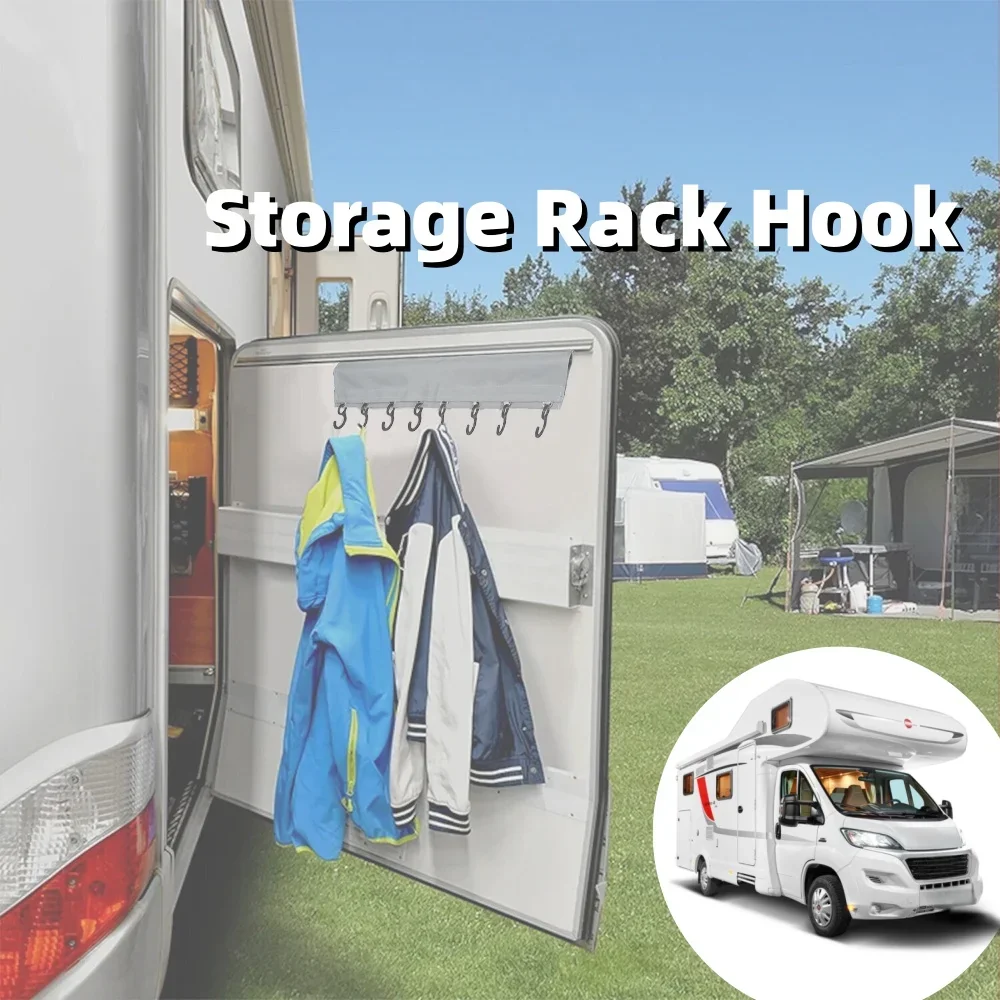 Campervan Storage Rack Hook Rail Camping Coat Hook for Caravan Motorhome Keder Piping Rail Strip Tent Roof Poles