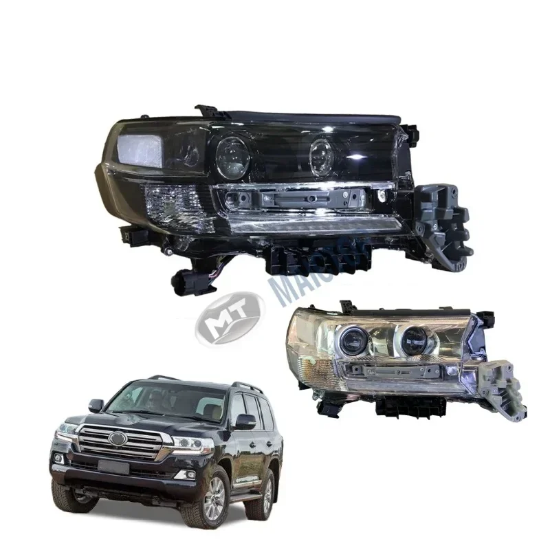 Auto Lighting Systems Black Head Lamp Upgrade for Toyota Land Cruiser LC200, FJ200, UZJ200 (2016)