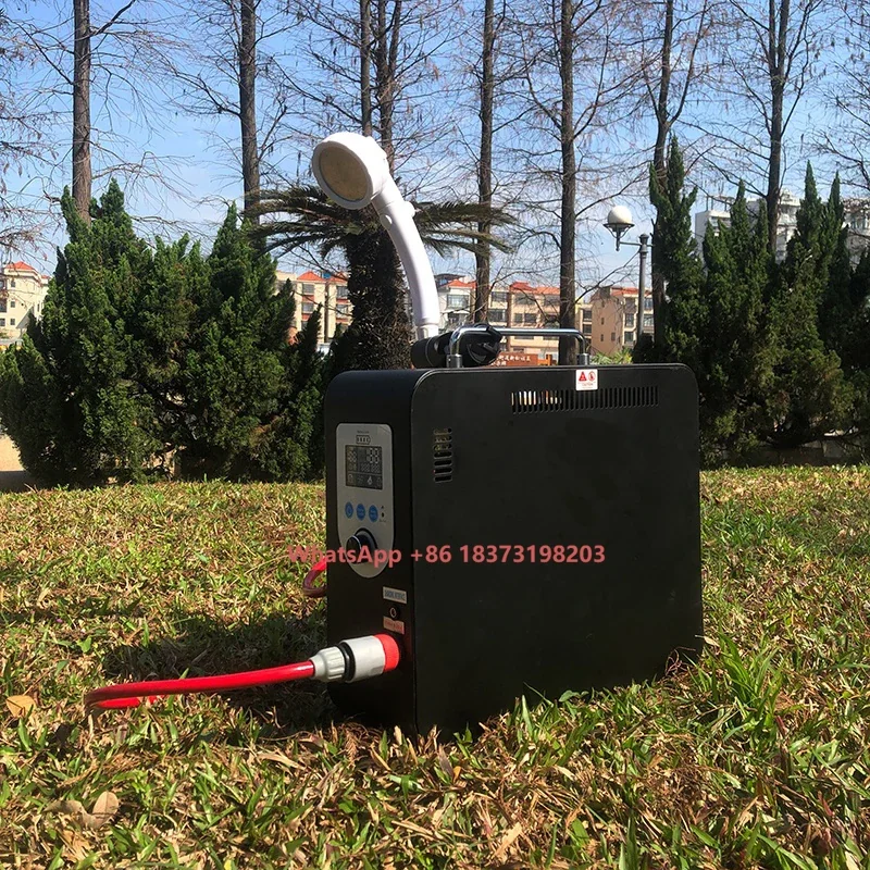 12V/24V Digital Display Portable LPG Propane Tankless Water Heater, 5L/Min Flow Rate, 3.6kW Heating Output for Camping RV Use, Compact & Easy Installation Outdoor Hot Water Heater