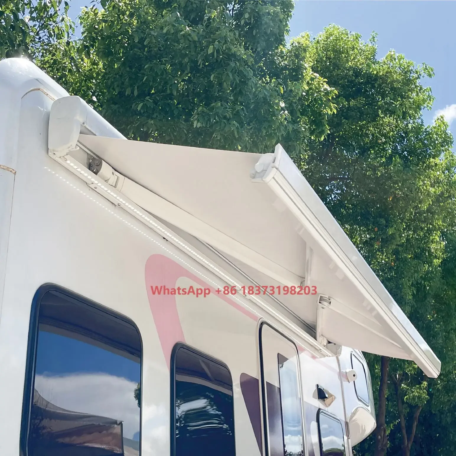 Wareda RV Motorized Wall Awnings & Canopies - 18ft RV Awning for Camper Vans, Trailers, Electric Camping Accessories