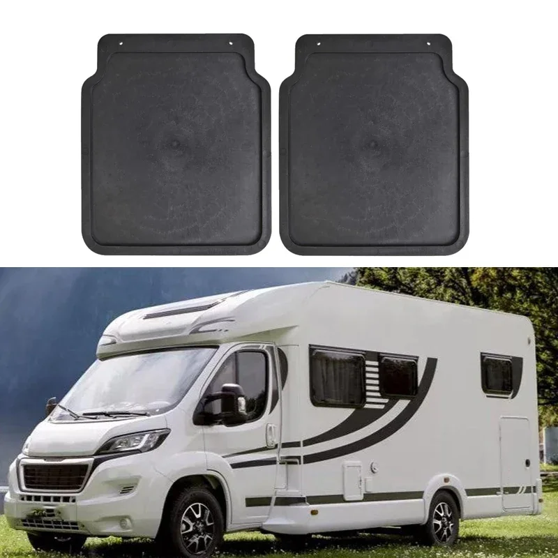 Pair Universal Mud Flaps for Caravan/Trailer, RV Accessories - 23x20cm Splash Guard