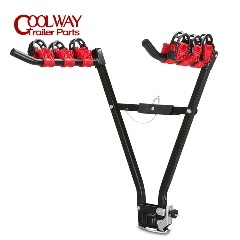 3 Bikes V-Rack Trunk Mount Carrier Steel Bicycle Car Holder Stand for SUV Rear