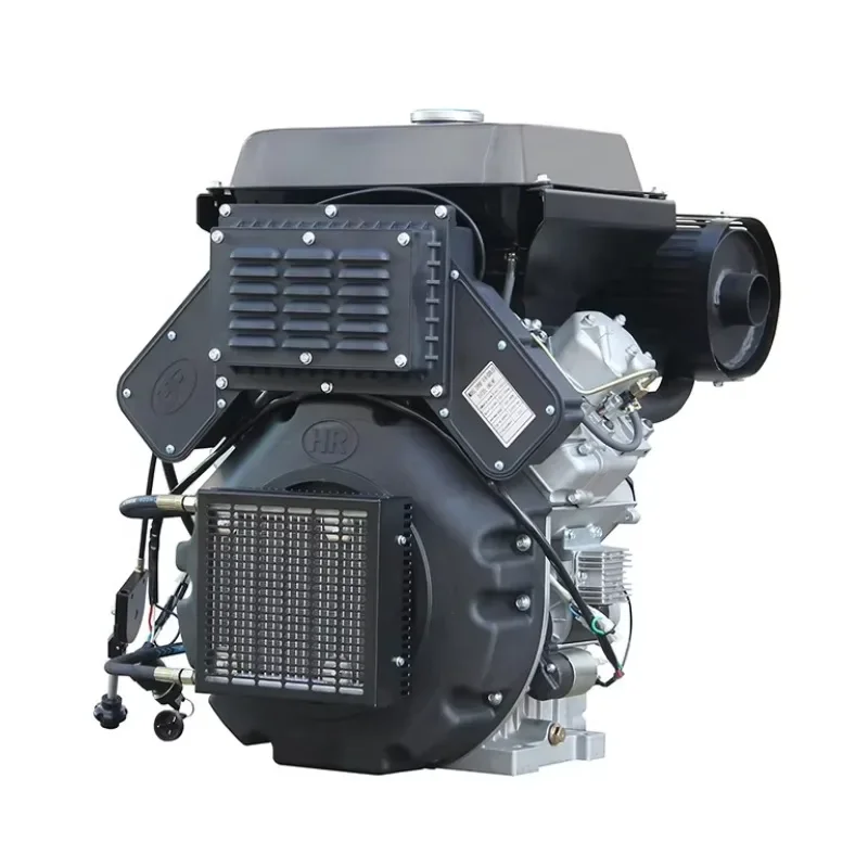 V Twin 4 Stroke 2 Cylinder Diesel Engine, 20hp/25hp/30hp, 4-Stroke, Air Cooled, Keyway Shaft mm