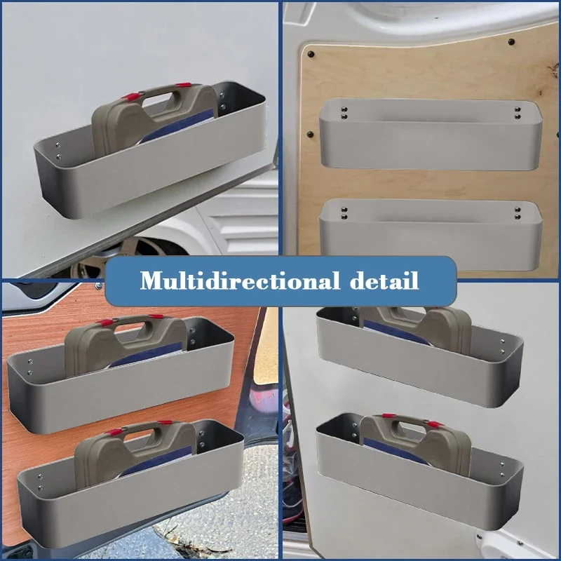 2PCS Caravan Storage Box Camper Van Gray Tool & Misc. Storage - Large Capacity, Durable Motorhome Accessory