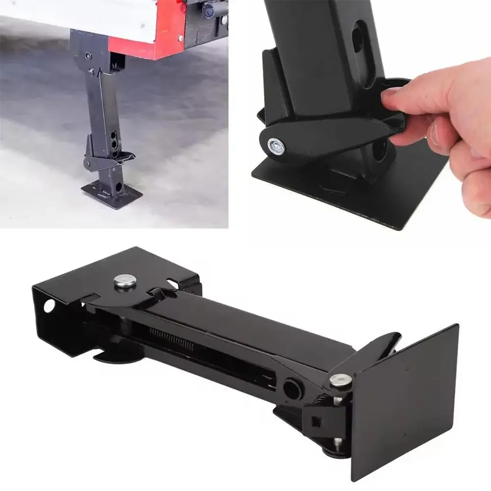 Folding Trailer Stabilizer Jacks, Z9O5, Adjustable Stabilizer Jack, Iron, 1000lb Lifting Capacity for Camping