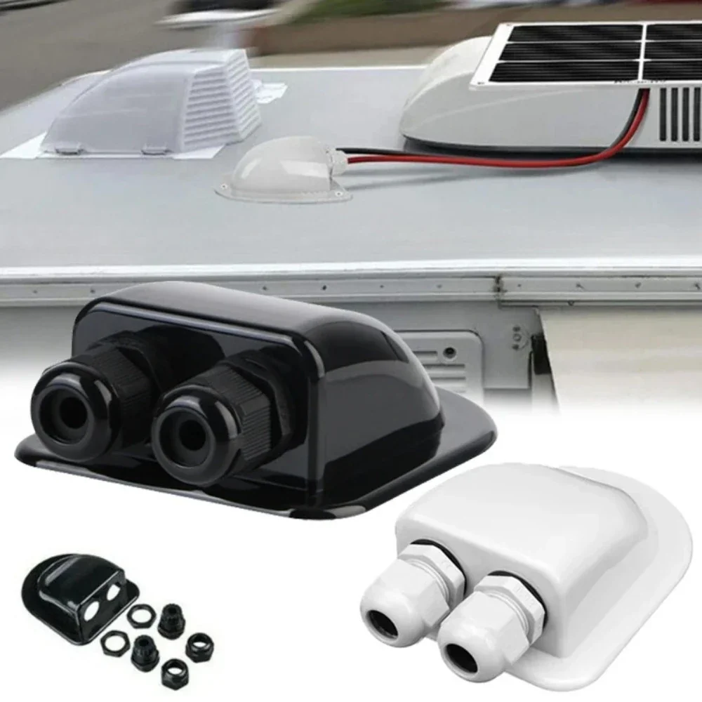 BAF-002 Double-Hole ABS Photovoltaic Caravan Junction Box Solar Panel Mounting Brackets, Plastic & Hole-Free Automotive Accessories