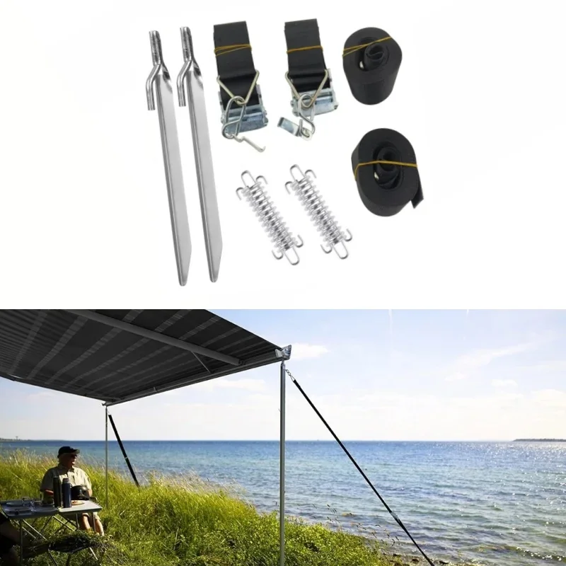 Thule Awning Storm Hold Down Side Straps Canopy Securing Hooks Kits for Caravan, Motorhome & Car