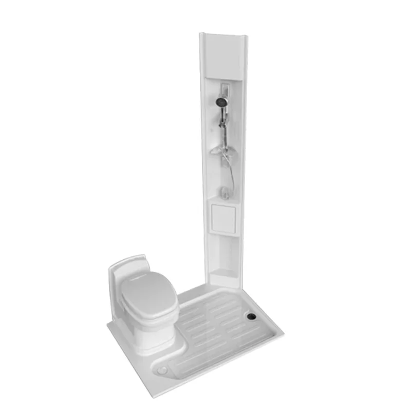 Portable RV Multi-Functional Bathroom Cabinet Cassette Toilet Shower Tray Basin Combo