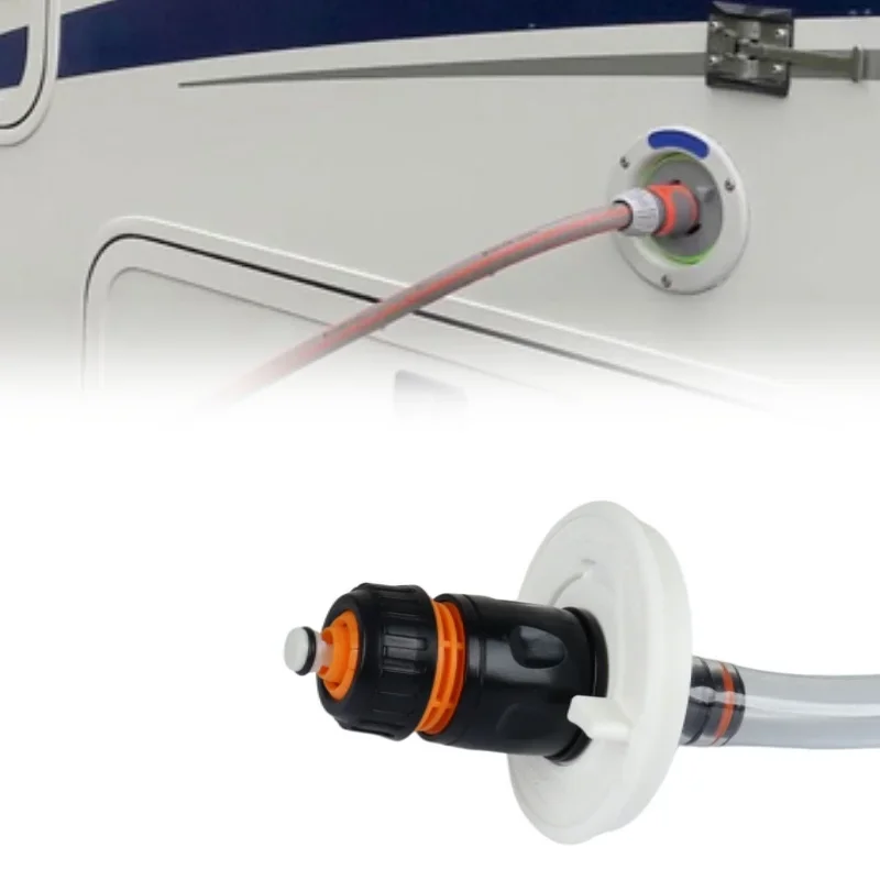 Motorhome Fuel Cap with Water Connection Kit - Water Tank Cap Filling Adapter for RV and Camper Water Filler Nozzle