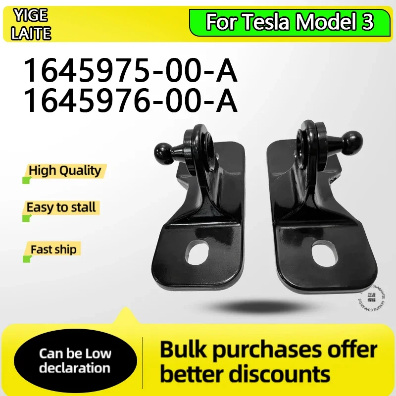 Front Hood Bracket 1645975-00-A 1645976-00-A for Tesla Model 3 2021-2023 Aluminum Spreader Bar Lid Strut