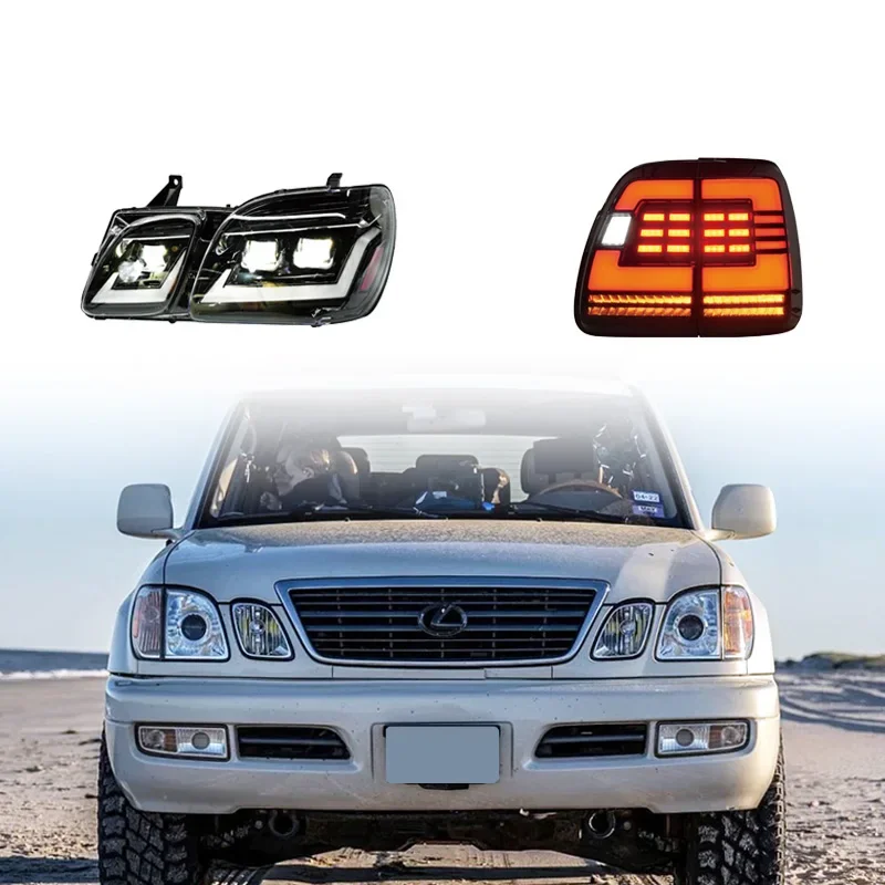 LED Headlights and Taillight Assembly for Lexus LX470 2004-2007 Projector Headlamps