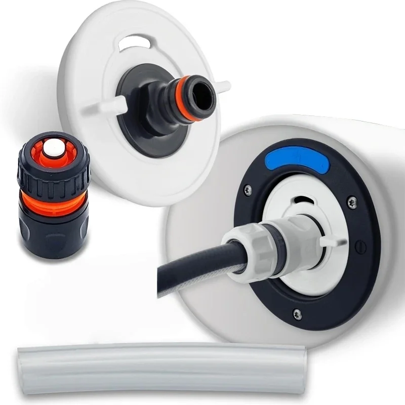 RV Water Tank Cover with Inlet Adapter and Water Pipe Joint High Quality